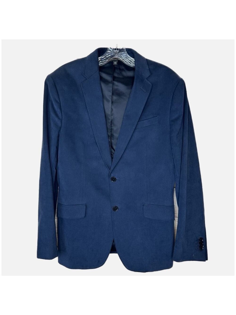 Banana Republic Slim Fit Brushed Cotton Blazer - NAVY BLUE